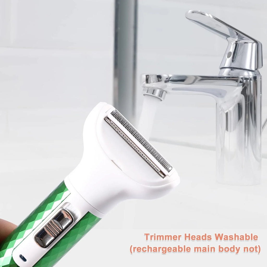 Electric Razor for Women,5 in 1 Electric Shaver for Women, Portable Rechargeable Hair Trimmer Wet and Dry Cordless Women Shaver Hair Remover for Face, Legs, Nose and Bikini