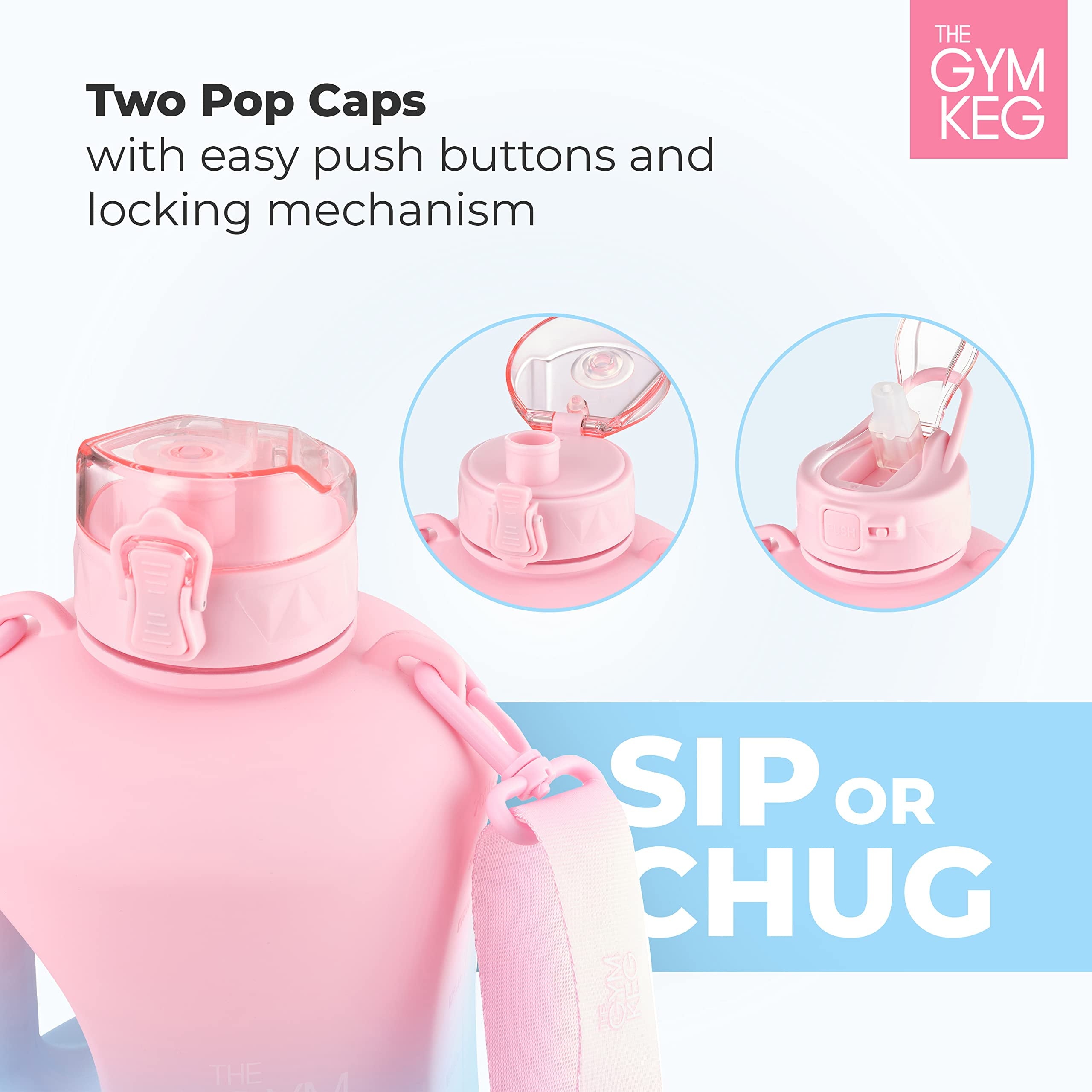 2.2L XL Half Gallon Jug Cotton Candy with Carry Strap
