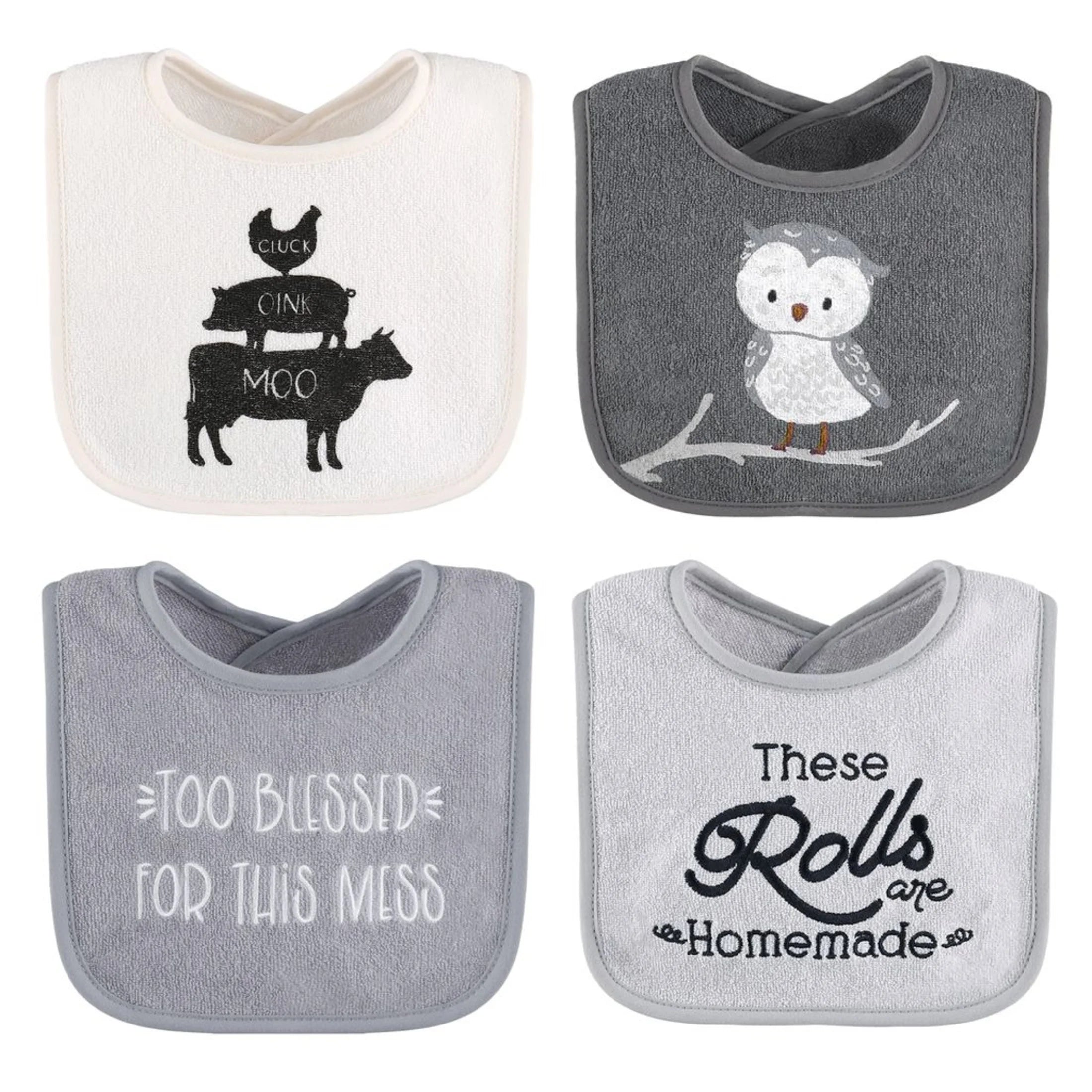 Cotton Feeding Baby Bib, 8Pk Unisex