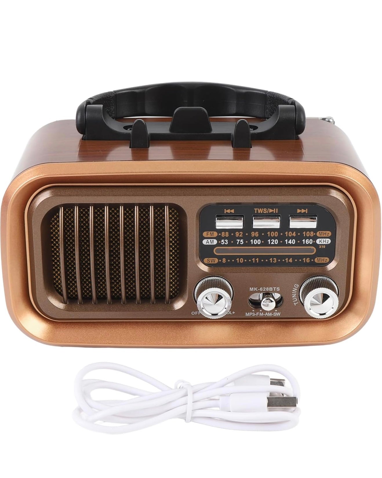 Portable Vintage-Style Radio