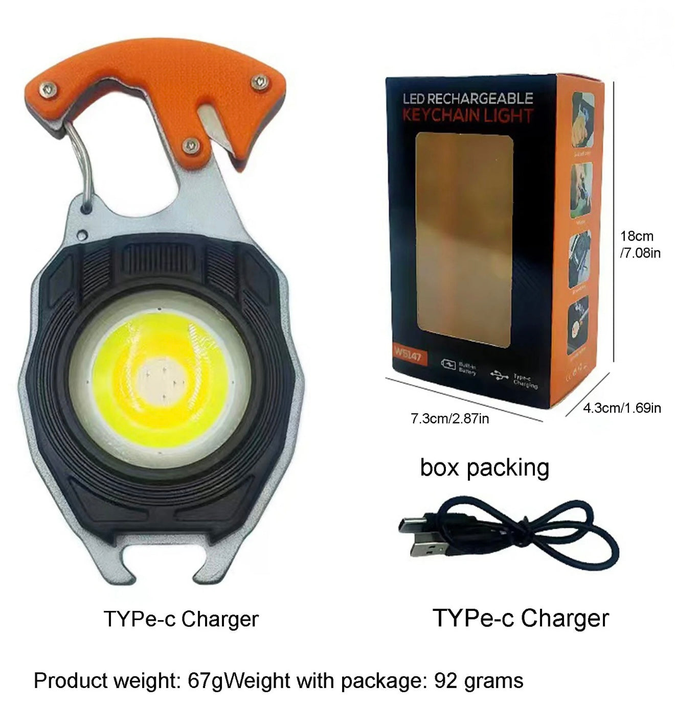 Rechargeable Keychain Light