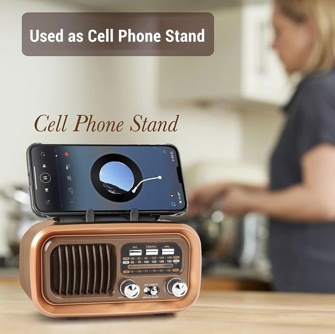 Portable Vintage-Style Radio