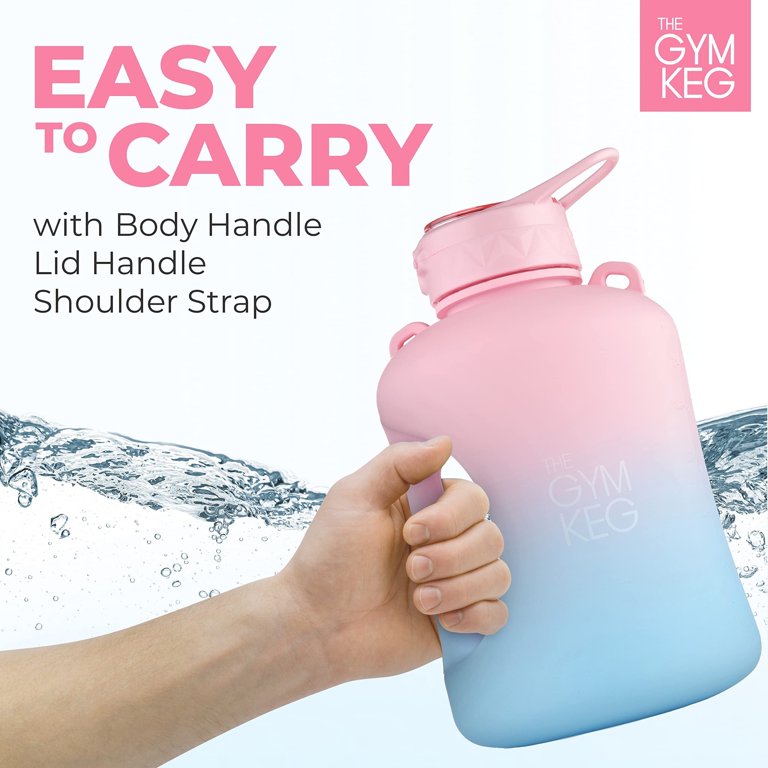 2.2L XL Half Gallon Jug Cotton Candy with Carry Strap