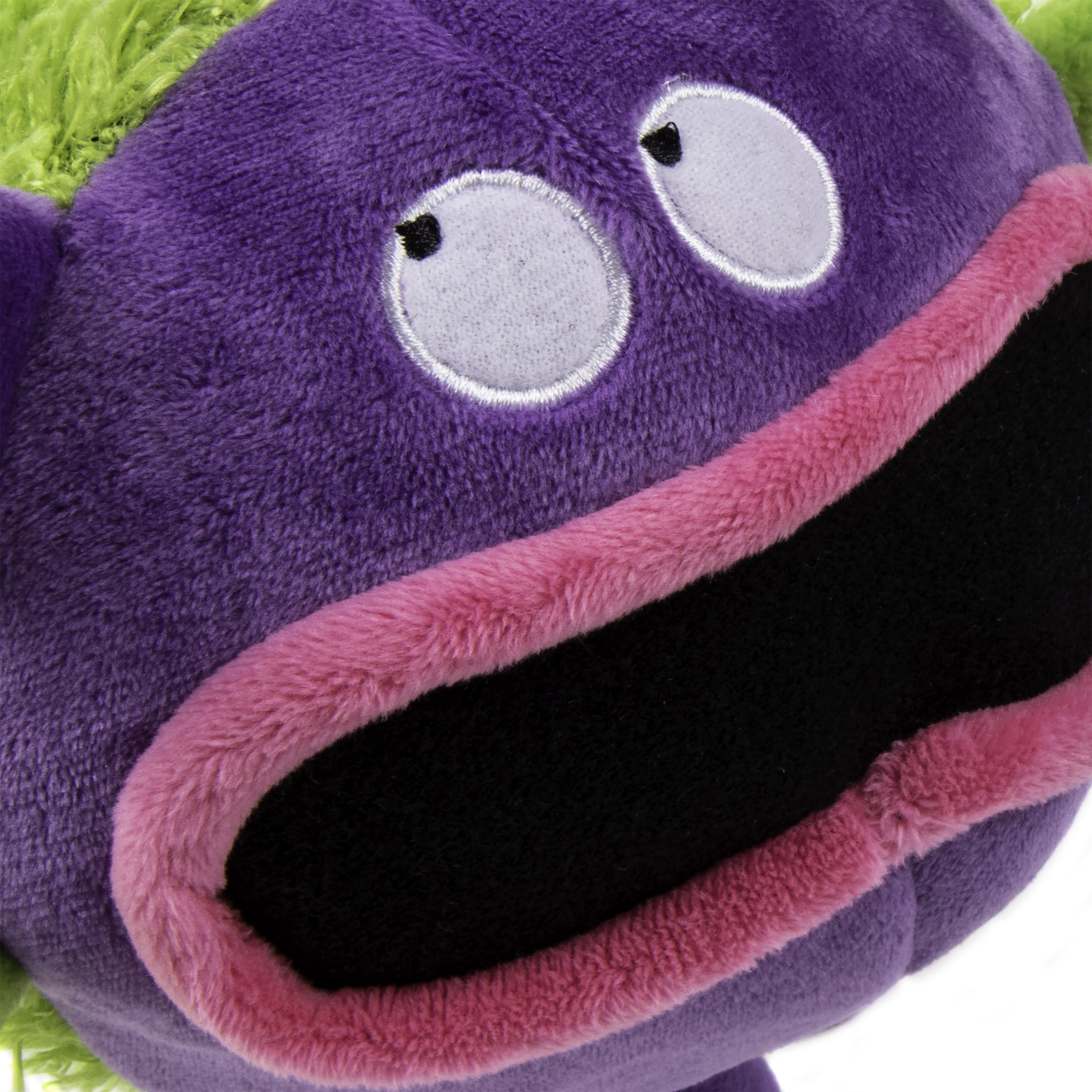 Playclean Germs Squeaky Plush Dog Toy with Odor-Eliminating Essential Oils, Chew Guard Technology - Purple, Large