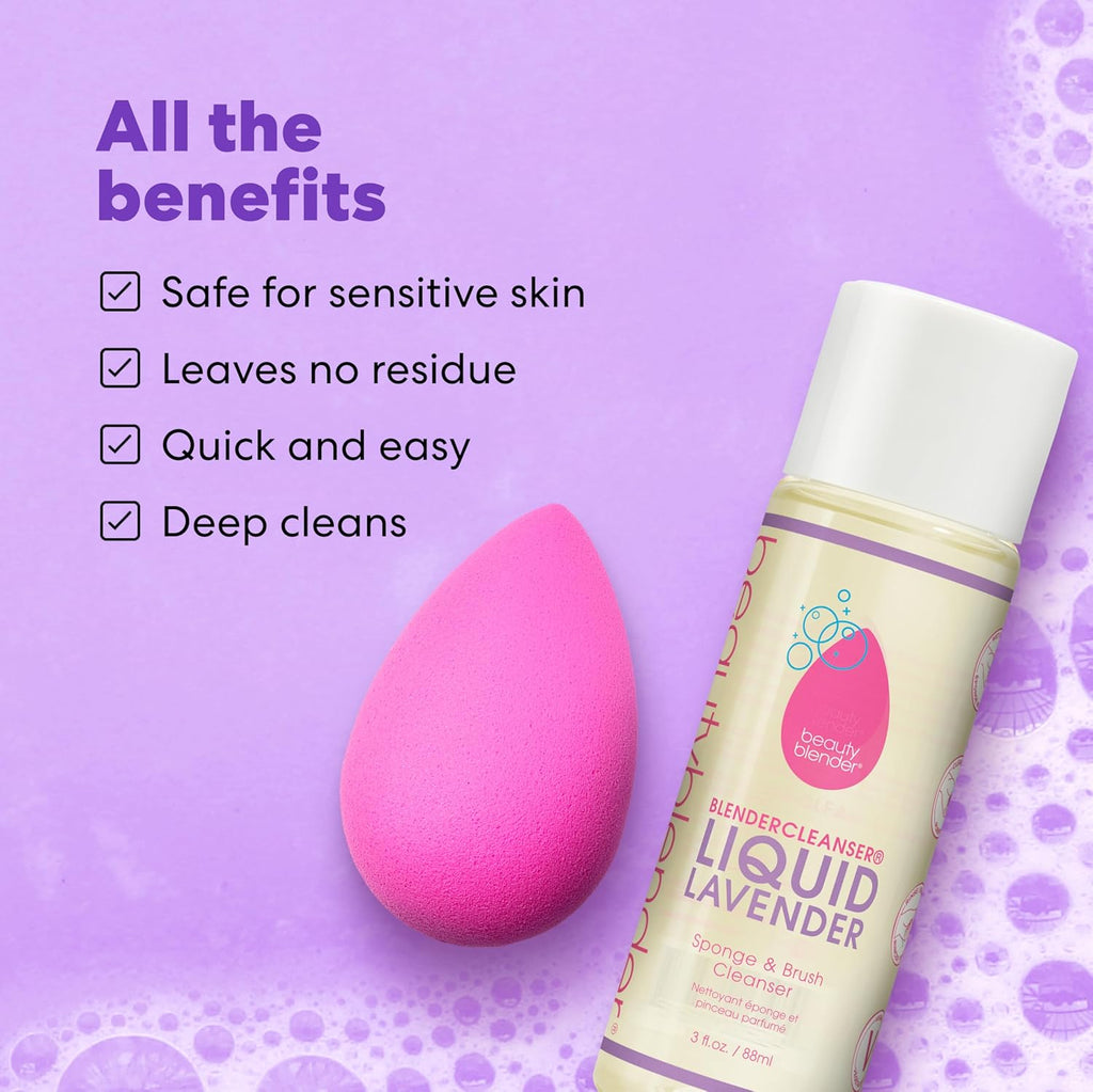 ® | Blendercleanser® Tool Wash | Lavender Purifying Liquid Soap | Hand, Sponge, Brush, Makeup Tool Cleanser | Lavender-Scented, Vegan, Paraben-Free, Sulfate-Free, 5 Oz