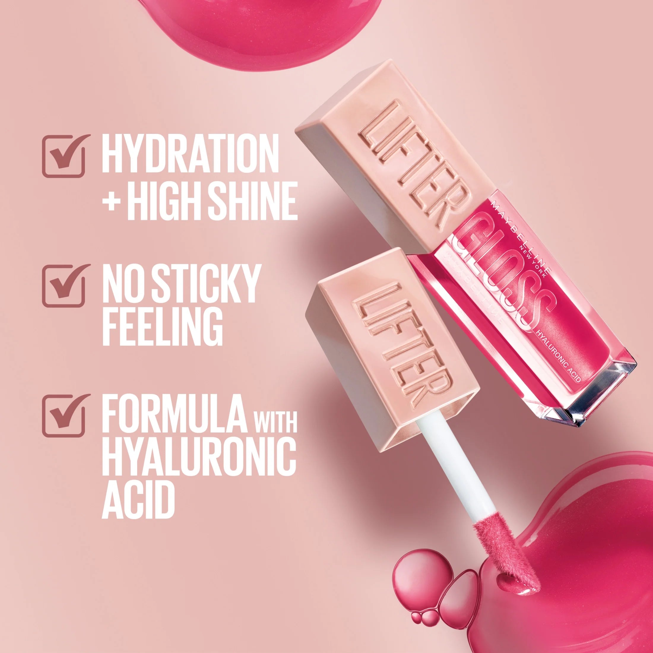 Lifter Gloss Lip Glosses Makeup with Hyaluronic Acid, Moon